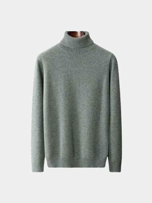 100% Merino Wool Turtleneck Sweater - Maison McAllister