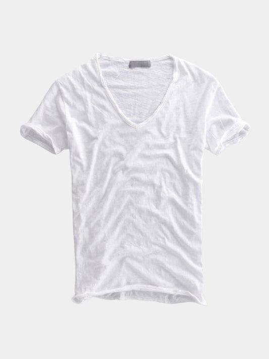 Albo Classic Linen V Neck T-Shirt – Maison McAllister