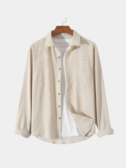 Casual Solid Corduroy Shirt - Maison McAllister