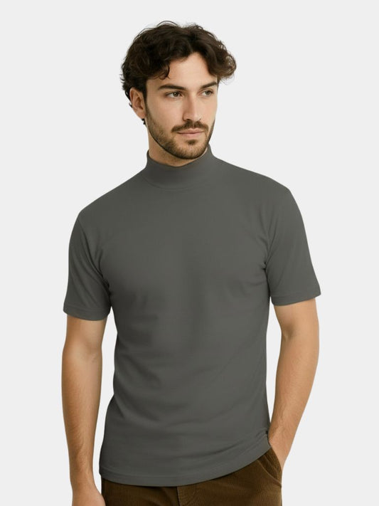 Solid Casual Turtle Neck T-Shirt - Maison McAllister