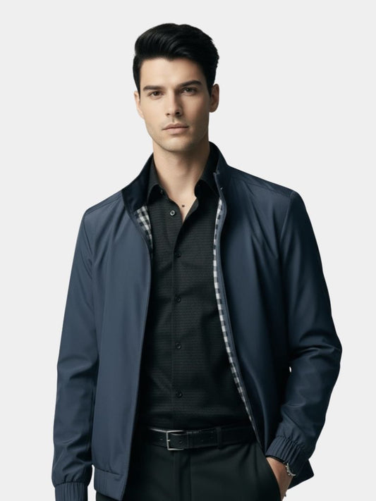 Casual Solid Bomber Jacket - Maison McAllister