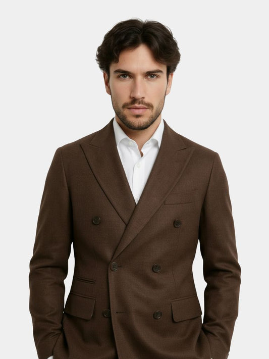 Dark Brown Garbadine Suit - Maison McAllister