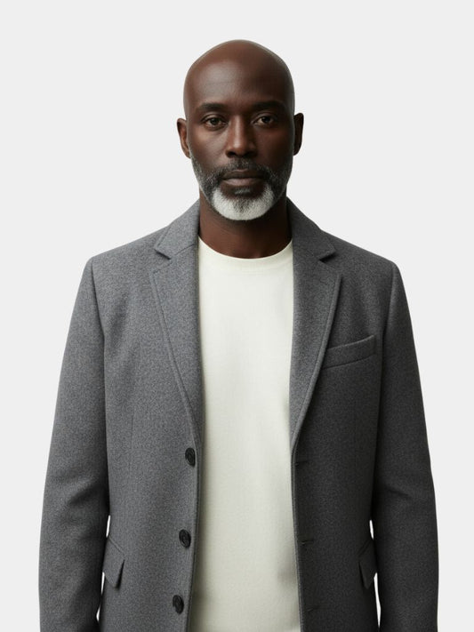 Mens Wool Blend Trench Coat - Maison McAllister