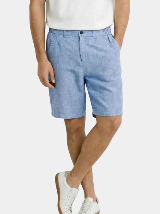 Bleu Horizon Linen Shorts - Maison McAllister