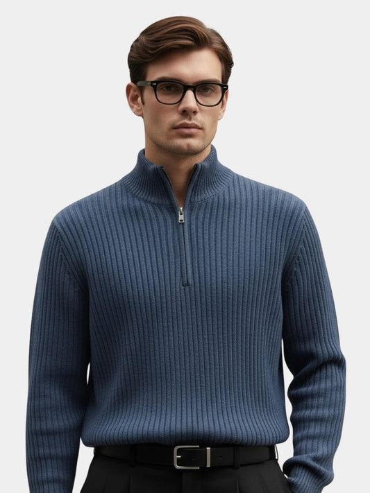 Classic Highland Quarter-Zip Sweater - Maison McAllister