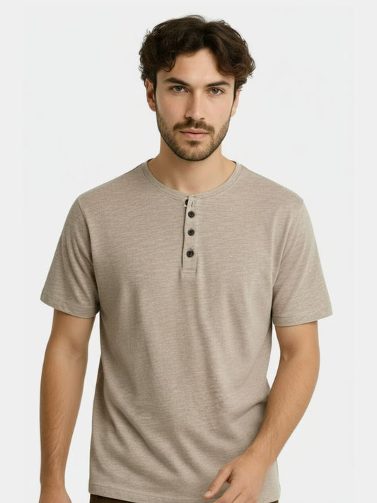 Essential Casual Henley Neck T-Shirt - Maison McAllister