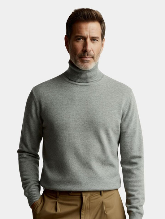 100% Merino Wool Turtleneck Sweater - Maison McAllister