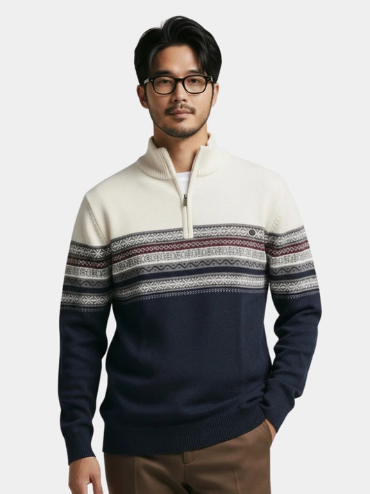 Half Zip Knit Pullover Sweater - Maison McAllister