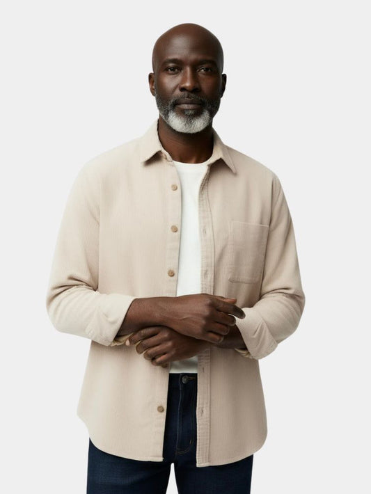 Casual Solid Corduroy Shirt - Maison McAllister