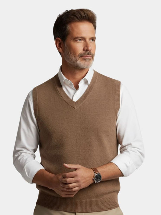 100% Merino Wool Sweater Vest - Maison McAllister
