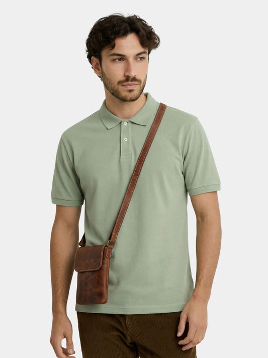 Men's Mini Leather Shoulder Bag - Maison McAllister