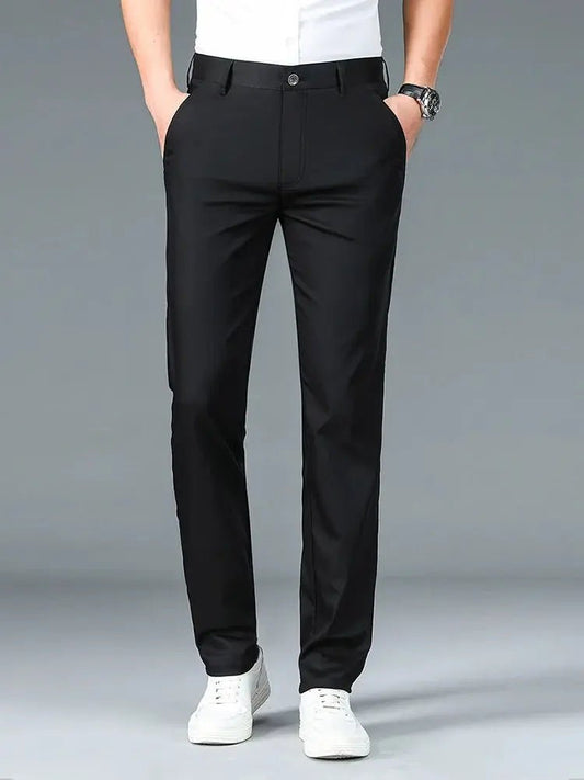 Bamboo Fiber Minimalist Straight Trousers - Maison McAllister