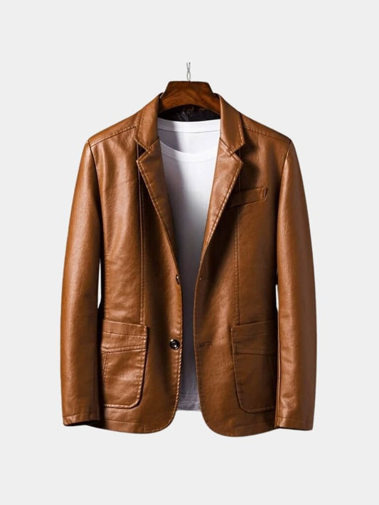 Bold Caramel Leather Jacket - Maison McAllister