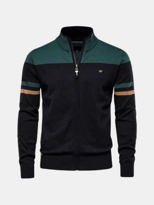 Cardigan Sweater Zipper Standing Collar Knitwear - Maison McAllister