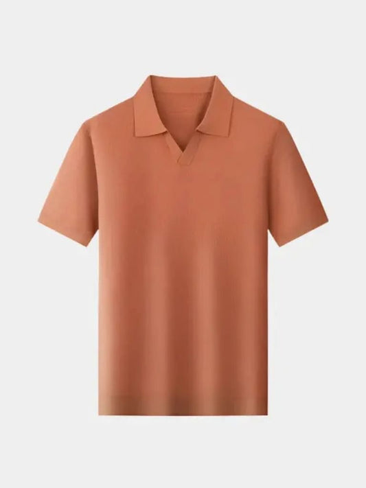 Casual Buttonless Knit Polo Shirt - Maison McAllister