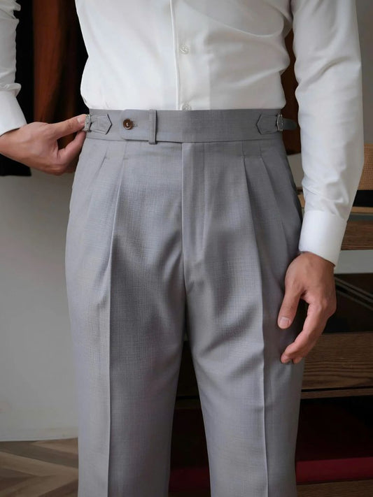 Classic Genova Sidetab Trousers - Maison McAllister