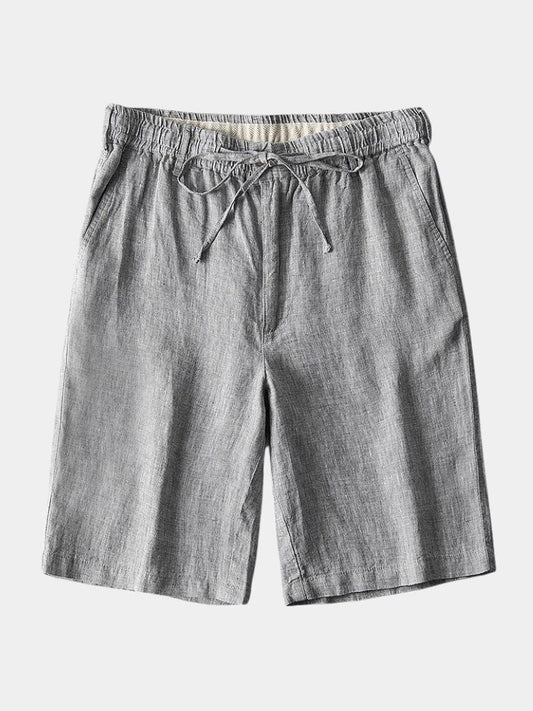 Gris Mariner Linen Shorts - Maison McAllister