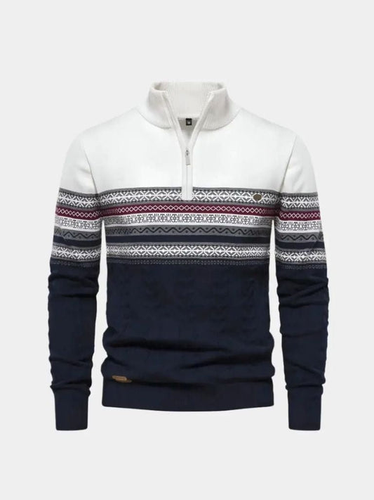 Half Zip Knit Pullover Sweater - Maison McAllister