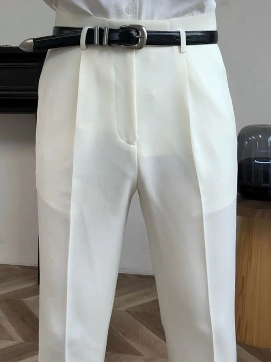 Hollywood Classic Trousers (Belt Included) - Maison McAllister