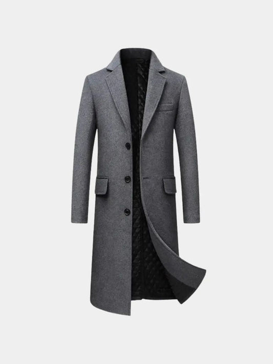 Mens Wool Blend Trench Coat - Maison McAllister