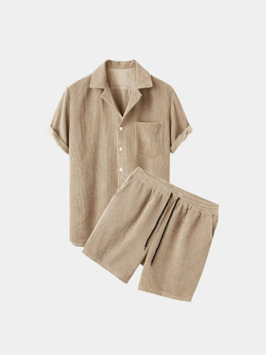 Summer Corduroy Set Shorts and Shirt - Maison McAllister