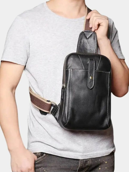 Minimalist Leather Shoulder Bag - Maison McAllister