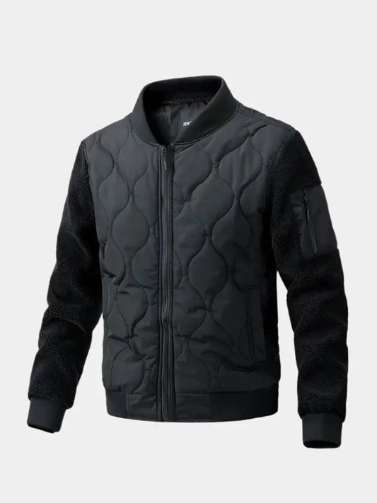 Sherpa Sleeves Padded Bomber Jacket - Maison McAllister