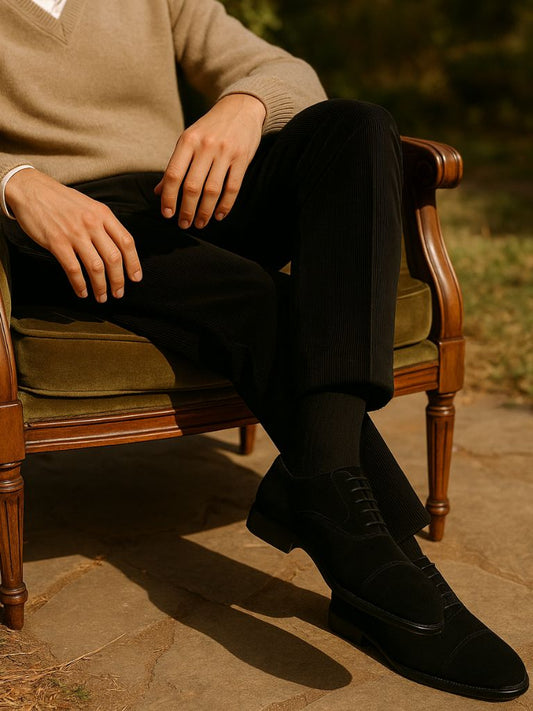 Velvet Monarch Derby Shoes - Maison McAllister